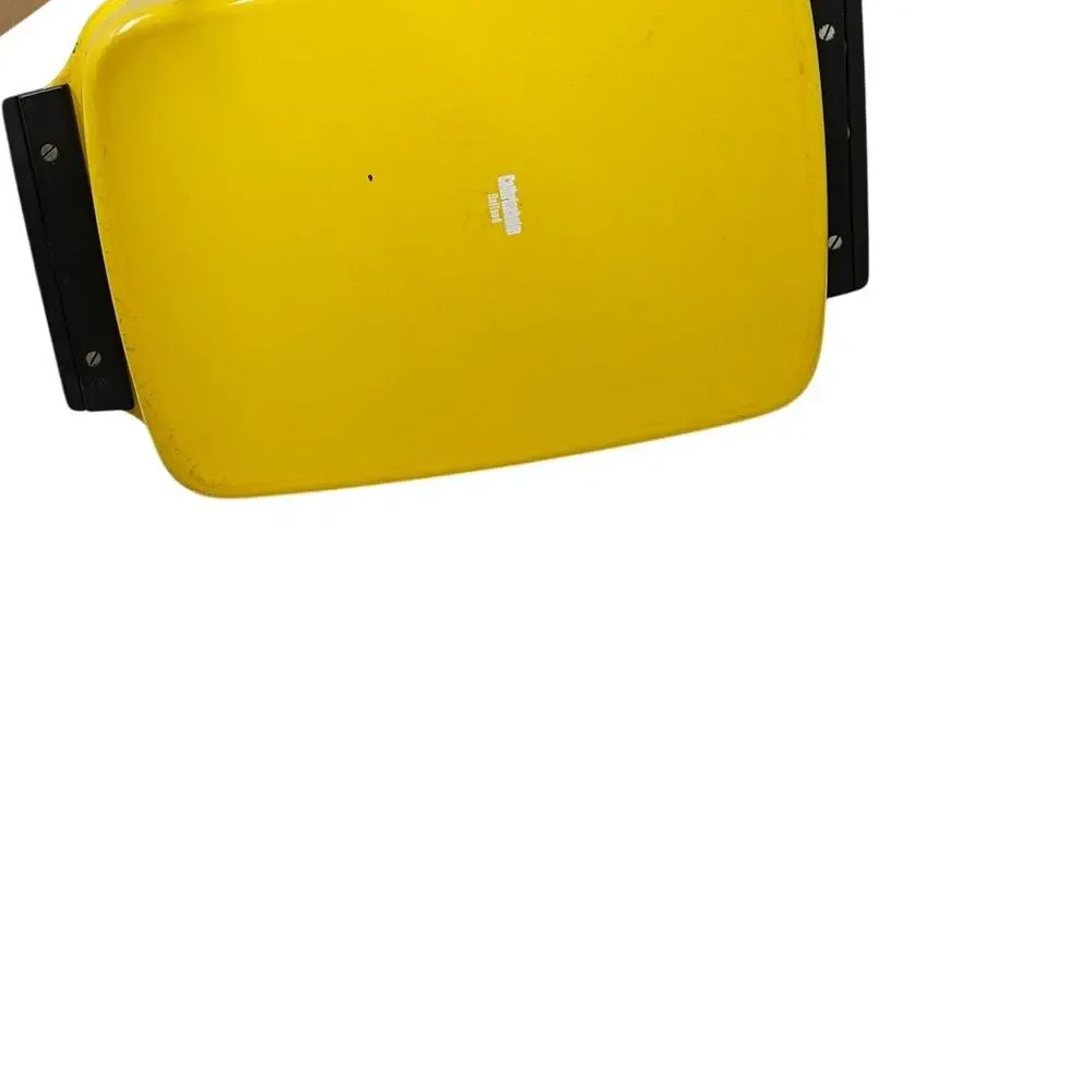 Vintage 70s Catherineholm Holland Mustard Yellow Enamel Baking Dish Mid Century
